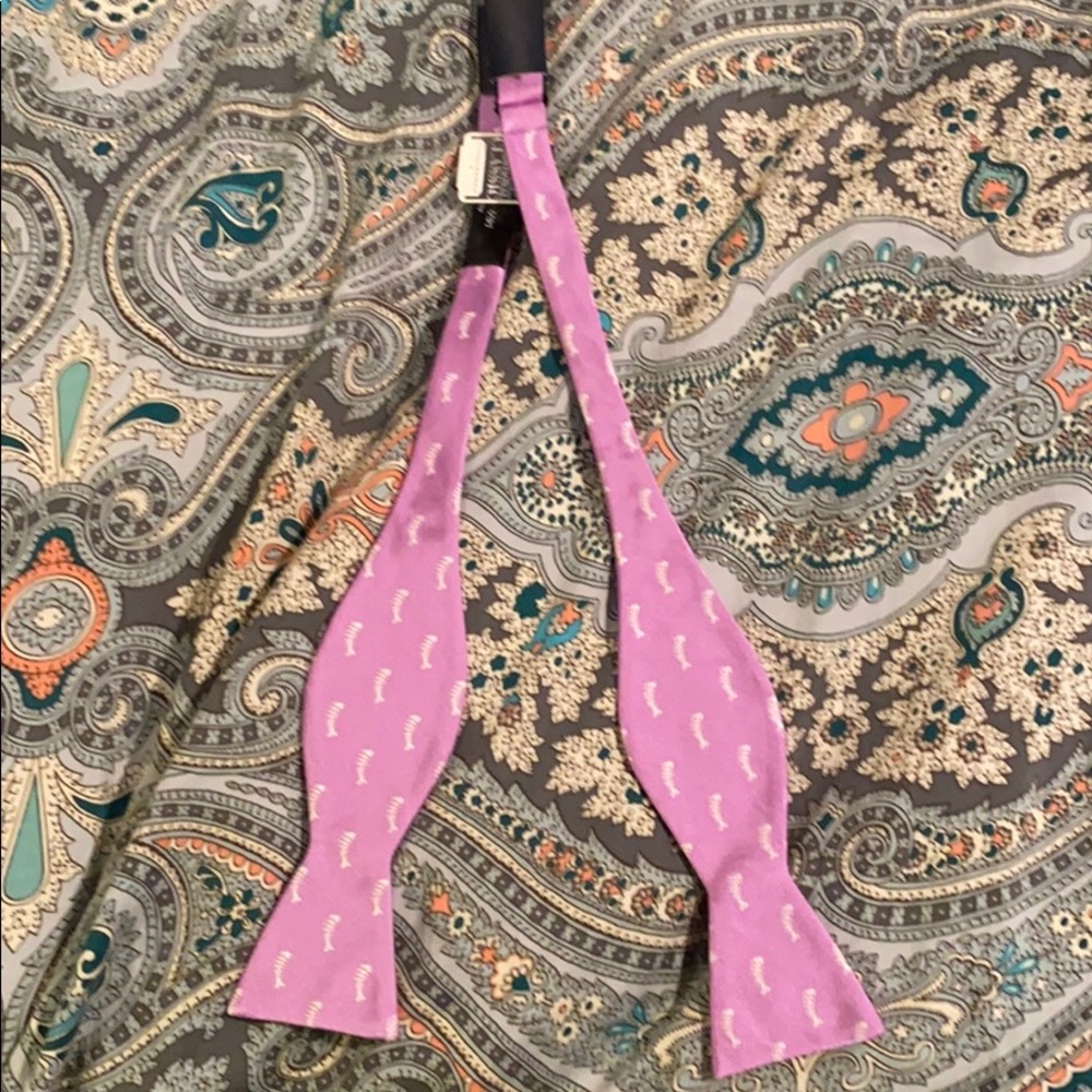 Purple Bow tie with Fish